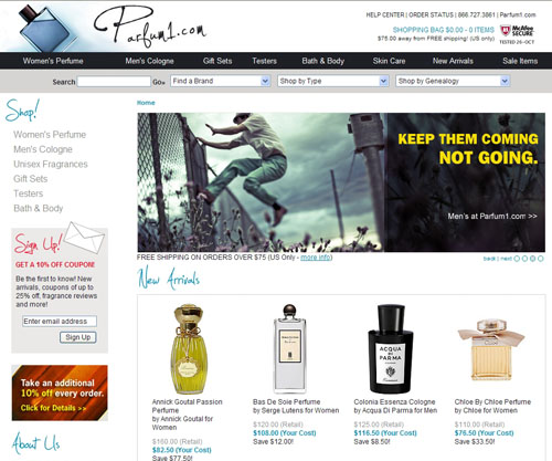 Parfum1_com - Perfume, Cologne, Discount Designer Fragrances, Bath & Body and Hard to Find Fragrances_